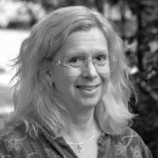 Black and white photo of Anna Borg.