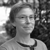 Black and white photo of Anna Wijk.