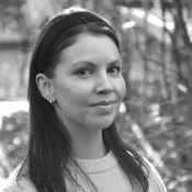 Black and white photo of Johanna Dahlin.