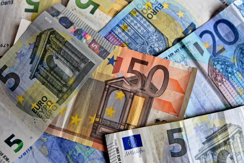 Picture of Euro bills.