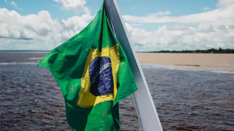 Brasilianska flaggan. Foto.