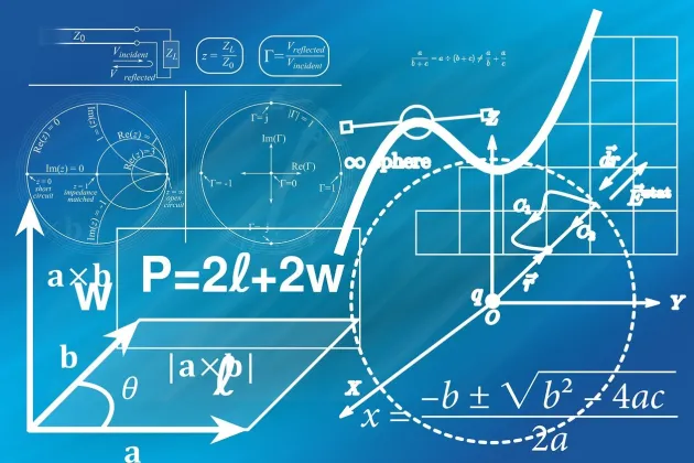 Photo by Gerd Altmann Pixabay.jpg Geometriska former och matematiska formler